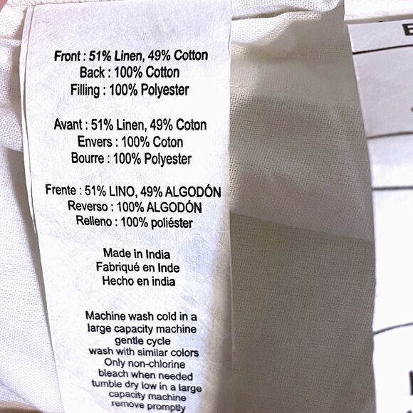 Wamsutta Vintage Linen Cotton Floral Quilted EURO Pillow Sham Square 26 x 26 - Picture 4 of 5